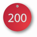 PRE NUMBERED RED ALUMINUM 1 to 200